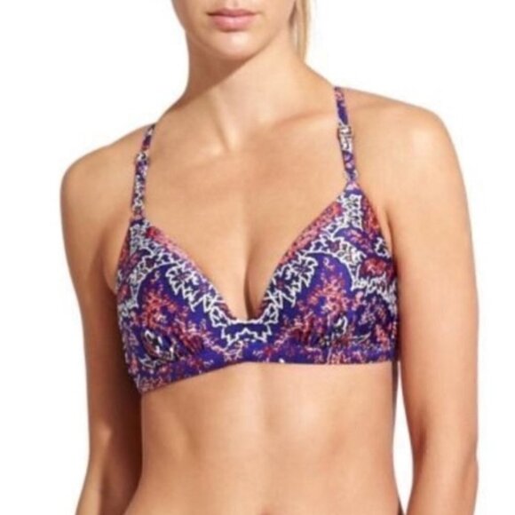 𝅺ATHLETA Aqualuxe Print Molded Bikini Size Small - Picture 1 of 10